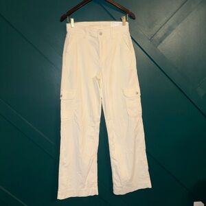 American Eagle Outfitters White Wide Leg Cargo Pants